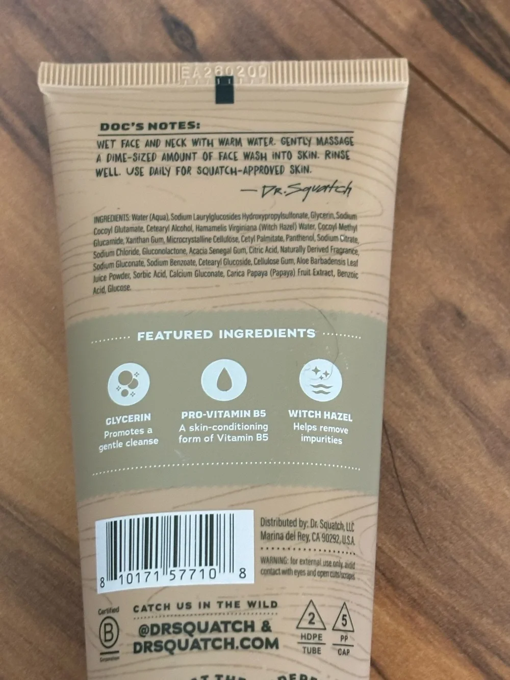 Dr. Squatch Refreshing Face Wash and bath body natural soap bar